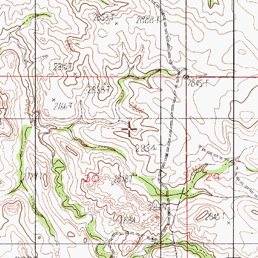 Topographic Map of 20N52E26ACB_01 Well, MT