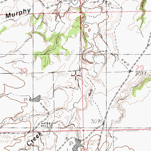 Topographic Map of 20N21E29BC__01 Well, MT