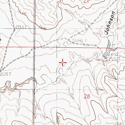 Topographic Map of 20N45E28BABD01 Well, MT