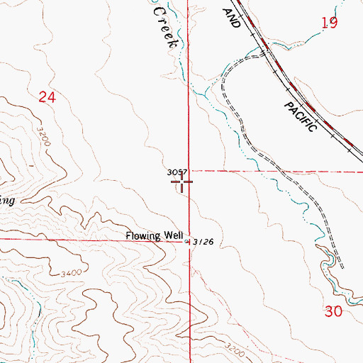 Topographic Map of 20N12E24CCC_01 Well, MT