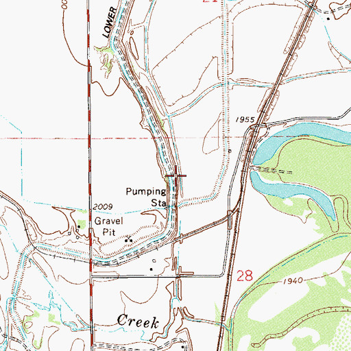 Topographic Map of 20N58E22DA__01 Well, MT