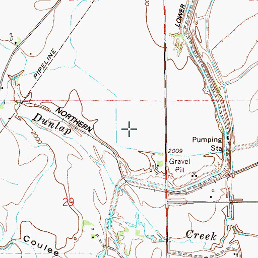 Topographic Map of 20N58E28BD__01 Well, MT