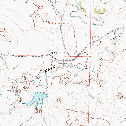 Topographic Map of 20N41E26ABAD01 Well, MT