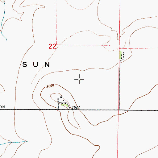 Topographic Map of 20N02E22D___01 Well, MT