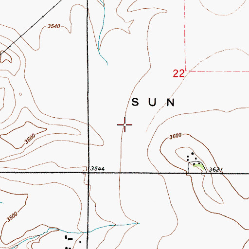 Topographic Map of 20N02E22C___03 Well, MT