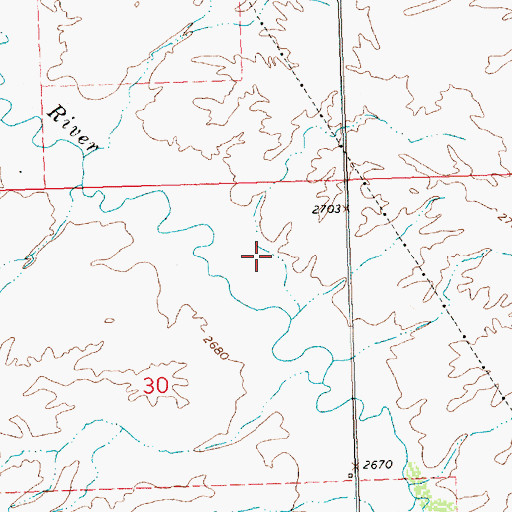 Topographic Map of 20N22W30AAC_01 Well, MT
