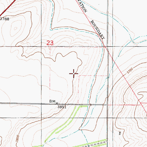 Topographic Map of 20N03W23D___01 Well, MT