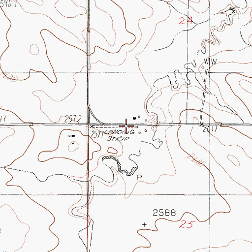 Topographic Map of 20N46E24CCDD01 Well, MT