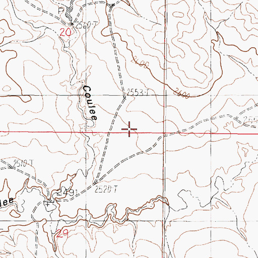 Topographic Map of 20N45E20DDBC01 Well, MT