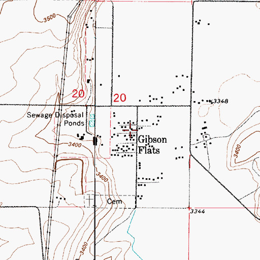 Topographic Map of 20N04E20D___01 Well, MT