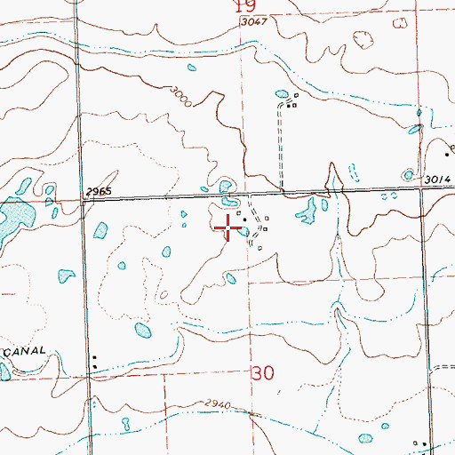 Topographic Map of 20N20W30ABB_01 Well, MT