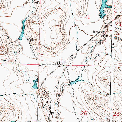 Topographic Map of 20N39E21C___01 Well, MT