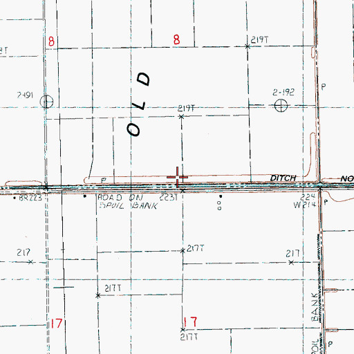 Topographic Map of Ditch Number 56, AR