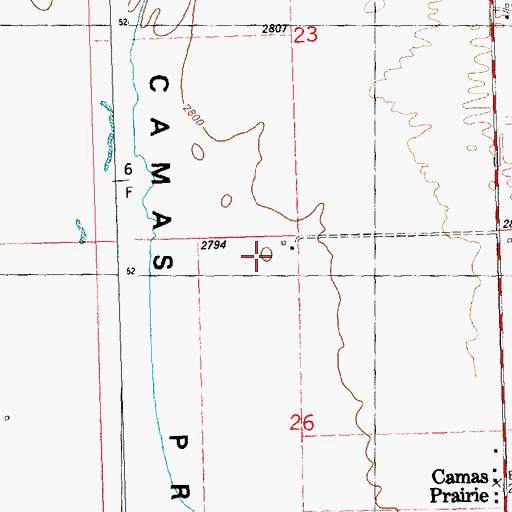Topographic Map of 20N24W26BAA_01 Well, MT