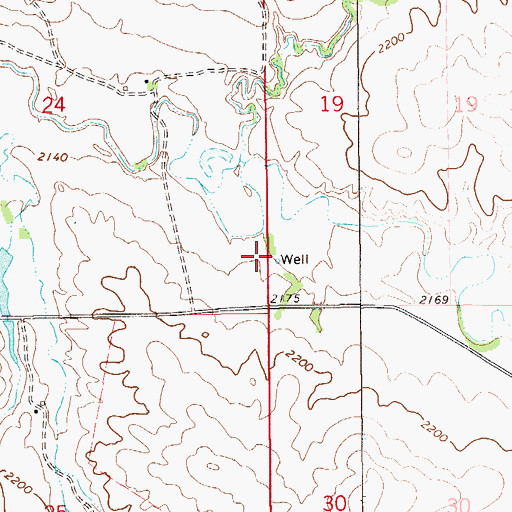 Topographic Map of 20N60E19CCCB01 Well, MT