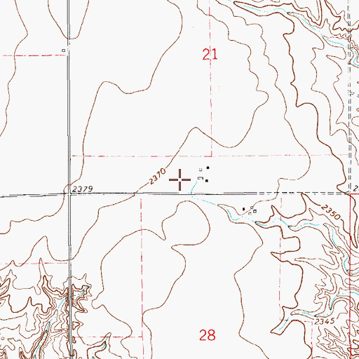 Topographic Map of 20N57E21CDDA01 Well, MT
