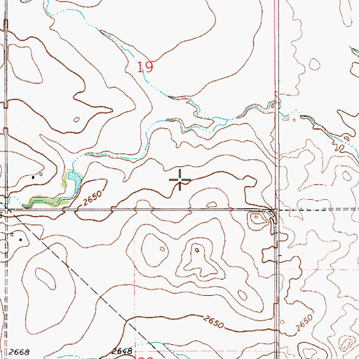 Topographic Map of 20N54E19DC__01 Well, MT