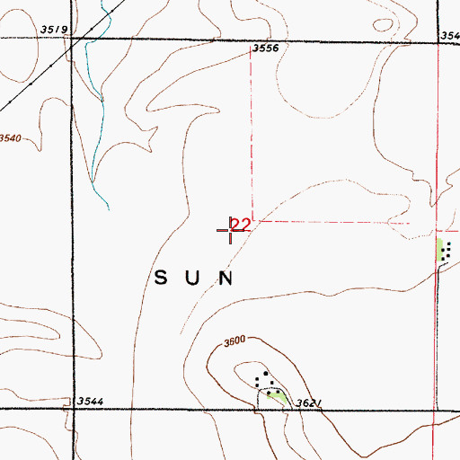 Topographic Map of 20N02E22____01 Well, MT