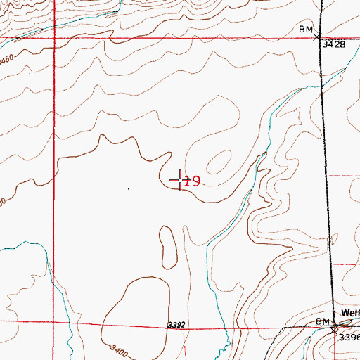 Topographic Map of 20N02E19____01 Well, MT