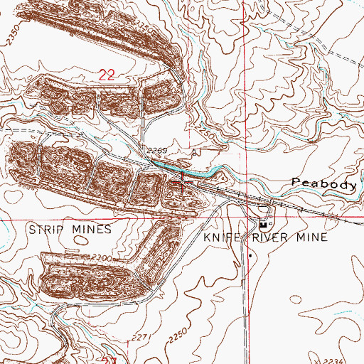 Topographic Map of 20N57E22DD__01 Well, MT
