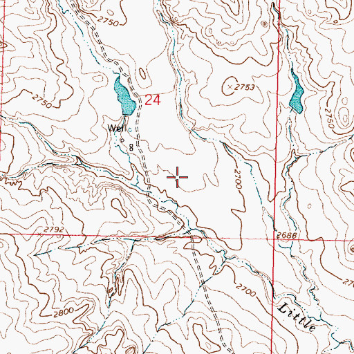Topographic Map of 20N38E24D___01 Well, MT
