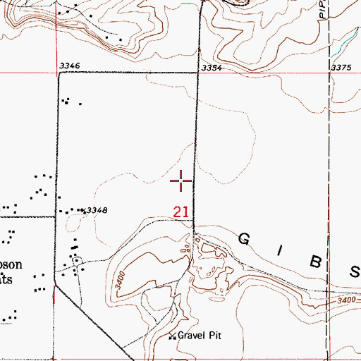 Topographic Map of 20N04E21____01 Well, MT