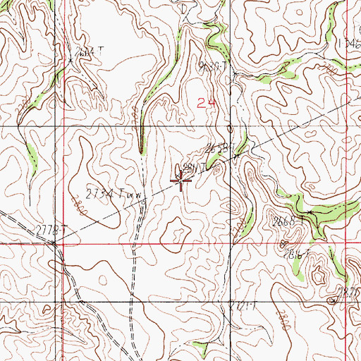 Topographic Map of 20N51E24CD__01 Well, MT