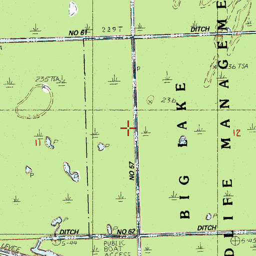 Topographic Map of Ditch Number 57, AR