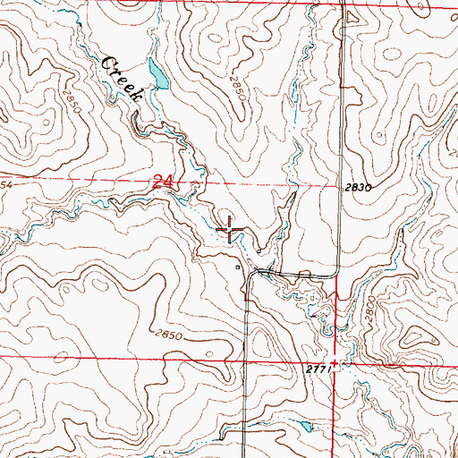 Topographic Map of 20N37E24DBDA01 Well, MT