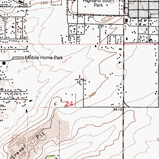 Topographic Map of 20N03E24ACAB01 Well, MT