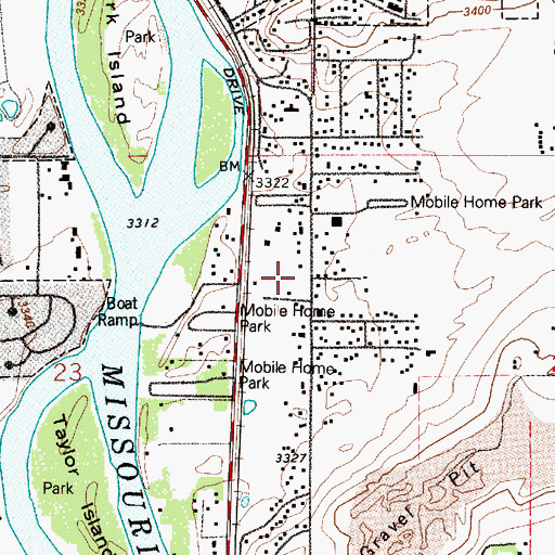Topographic Map of 20N03E23ADAA01 Well, MT