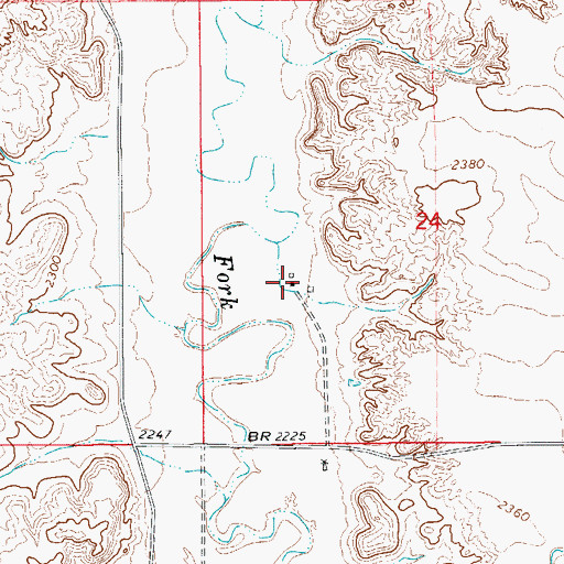 Topographic Map of 20N56E24CBDB01 Well, MT