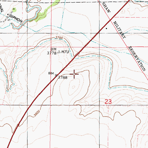 Topographic Map of 20N03W23B___01 Well, MT
