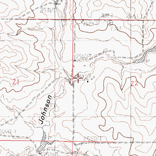 Topographic Map of 20N45E22BCCA01 Well, MT