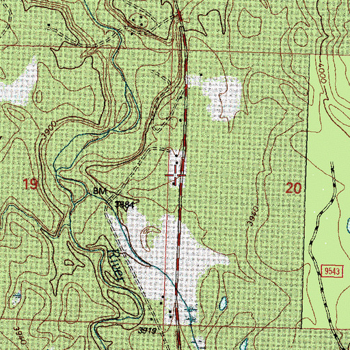 Topographic Map of 20N16W20BCCB01 Well, MT