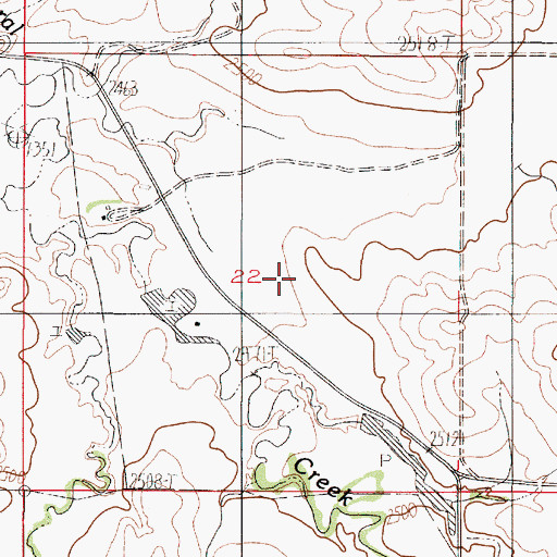 Topographic Map of 20N50E22DBBD01 Well, MT