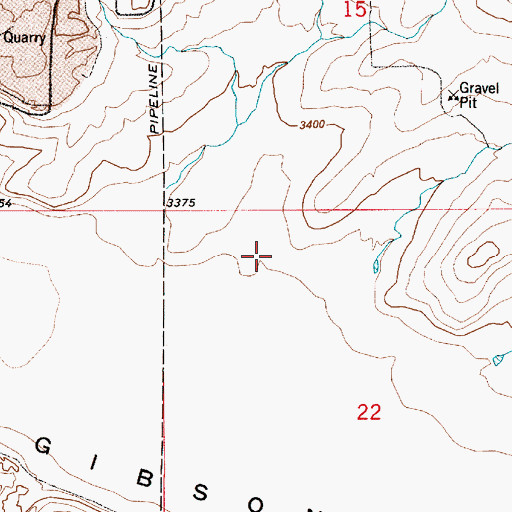 Topographic Map of 20N04E22B___01 Well, MT