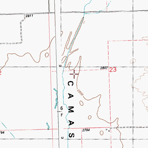 Topographic Map of 20N24W23CBAA01 Well, MT