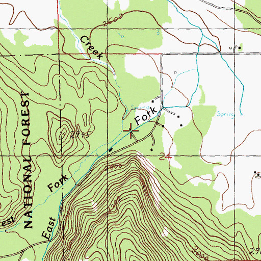 Topographic Map of 20N27W24BDBC01 Well, MT