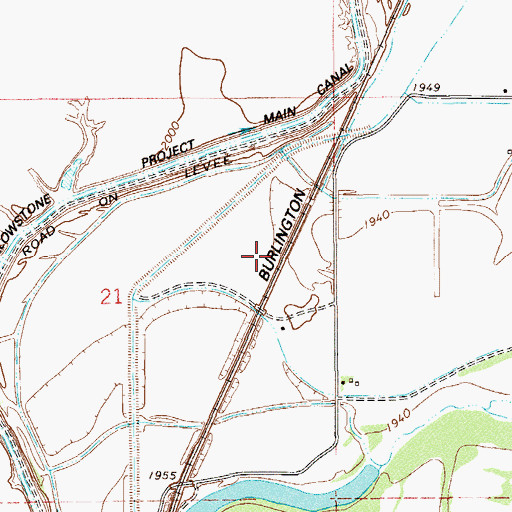 Topographic Map of 20N58E20DD__01 Well, MT