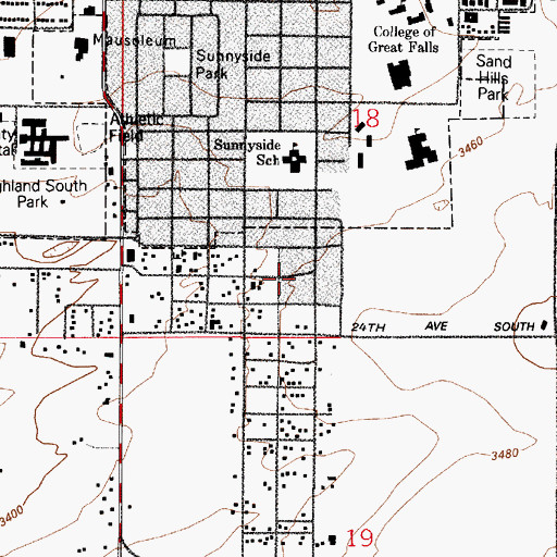 Topographic Map of 20N04E18CDAC01 Well, MT