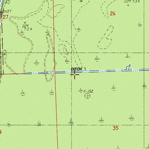 Topographic Map of Ditch Number 59, AR