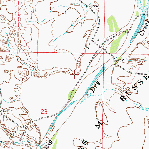 Topographic Map of 20N42E23AB__01 Well, MT