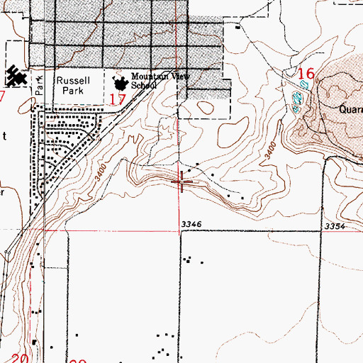 Topographic Map of 20N04E16CCBA01 Well, MT