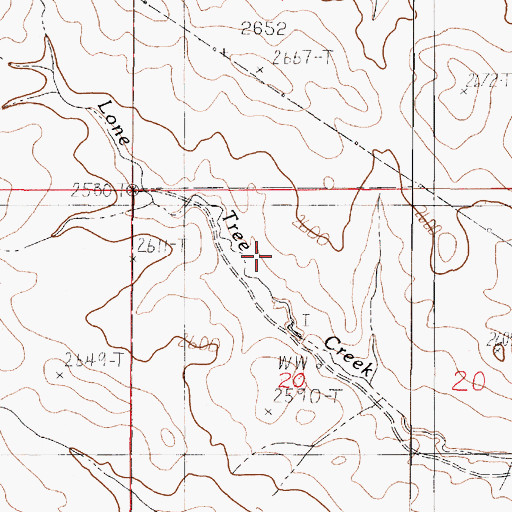 Topographic Map of 20N48E20BACD01 Well, MT
