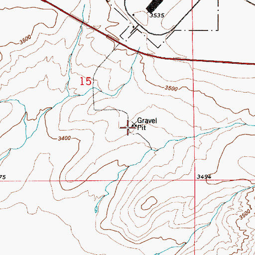 Topographic Map of 20N04E15DBDD01 Well, MT