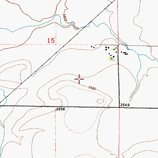 Topographic Map of 20N02E15D___01 Well, MT