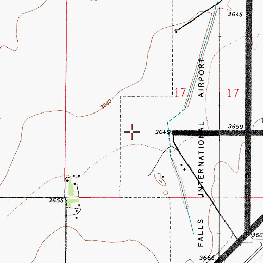 Topographic Map of 20N03E17C___01 Well, MT