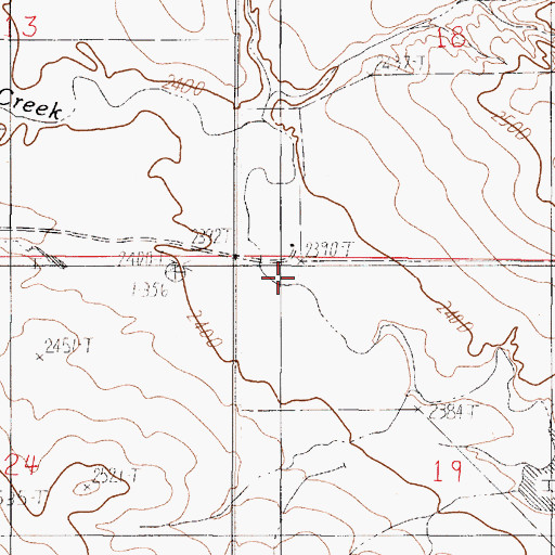 Topographic Map of 20N49E18CCDC01 Well, MT