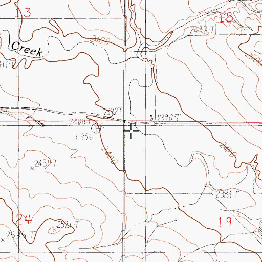 Topographic Map of 20N49E18CCCD01 Well, MT